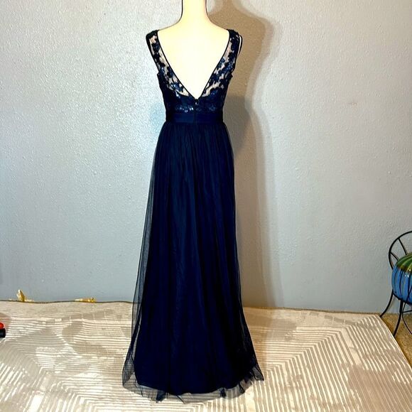 Amsale style Dayna women’s bridesmaid/ prom sequined lace maxi dress size 2 - Picture 6 of 13